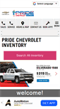 Mobile Screenshot of pridechevy.com